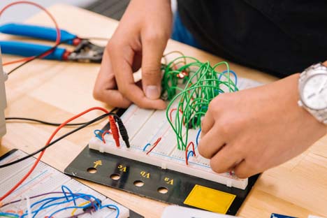 Electrical Engineer Working