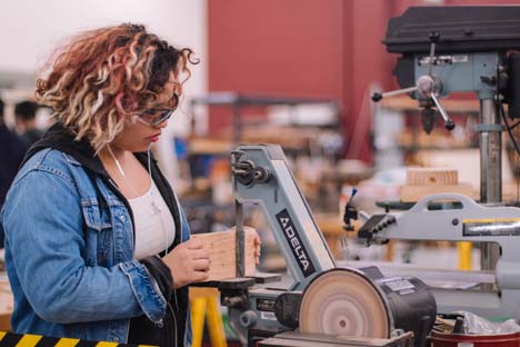 Manufacturing Engineering being completed by constriction worker